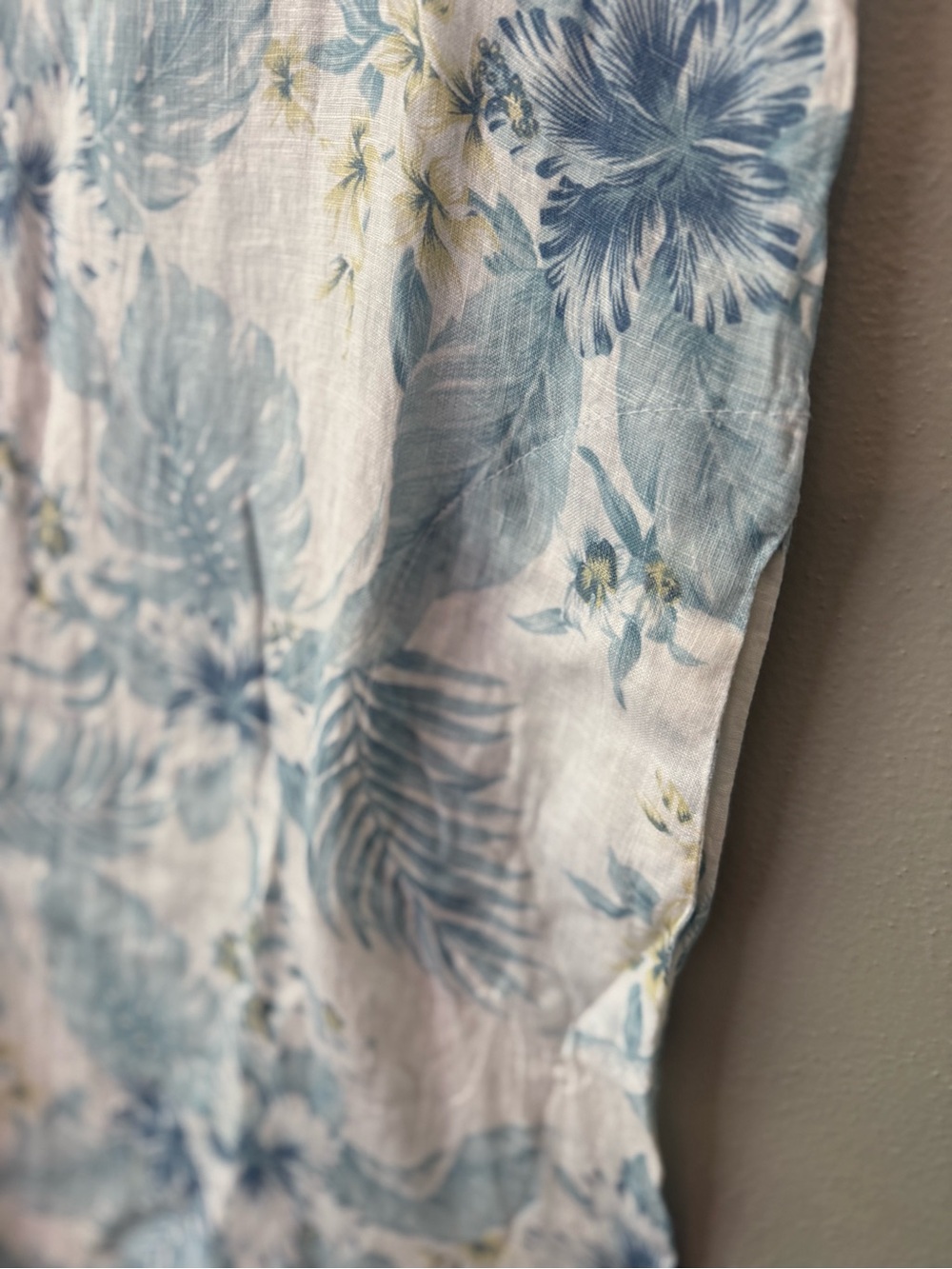 Lungo L’Arno 100% Linen Blue Floral Dress - Picture 6 of 7